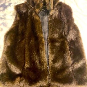 Faux fur vest